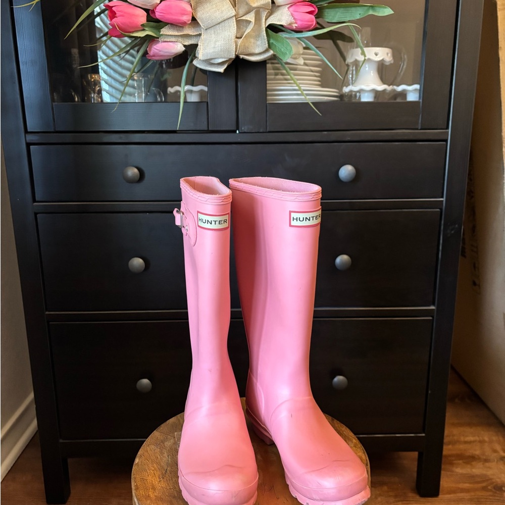 Hunter Kids Pink Rain Boots